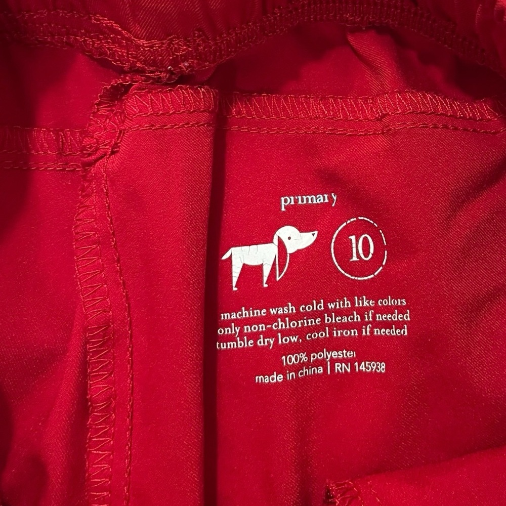 Primary Kids Shorts, Red, Size 10 - Picture 5 of 5